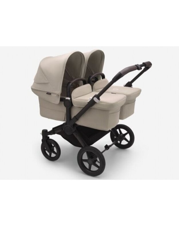 Universalus vežimėlis dvynukams Bugaboo Donkey 5 TWIN Desert taupe/Desert taupe/black frame 2in1