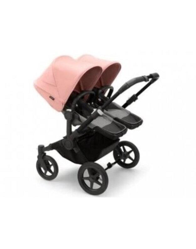 Universalus vežimėlis dvynukams Bugaboo Donkey 5 TWIN - Black/Grey Melange/Morning Pink