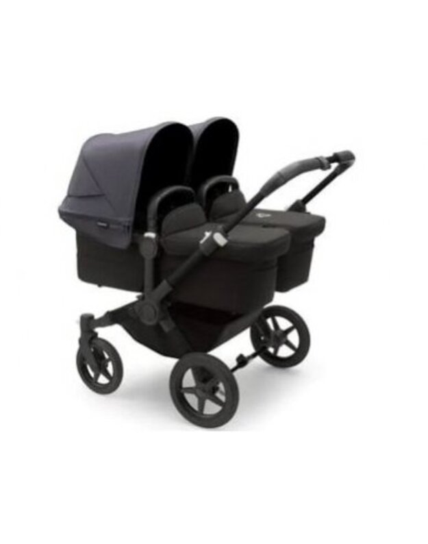 Universalus vežimėlis dvynukams Bugaboo Donkey 5 TWIN - Black/Midnight Black/Stormy Blue