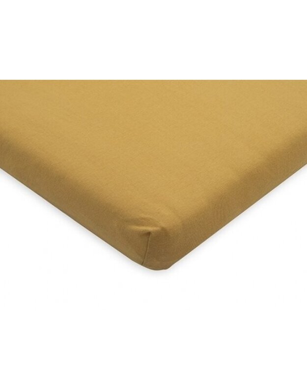 Jollein trikotažinė paklodė su guma Jersey Mustard 60x120