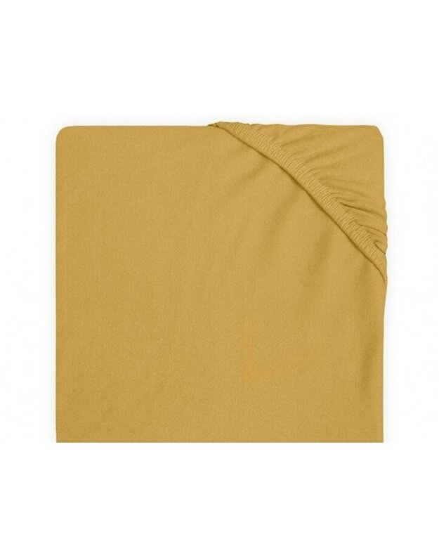 Jollein trikotažinė paklodė su guma Jersey Mustard 60x120