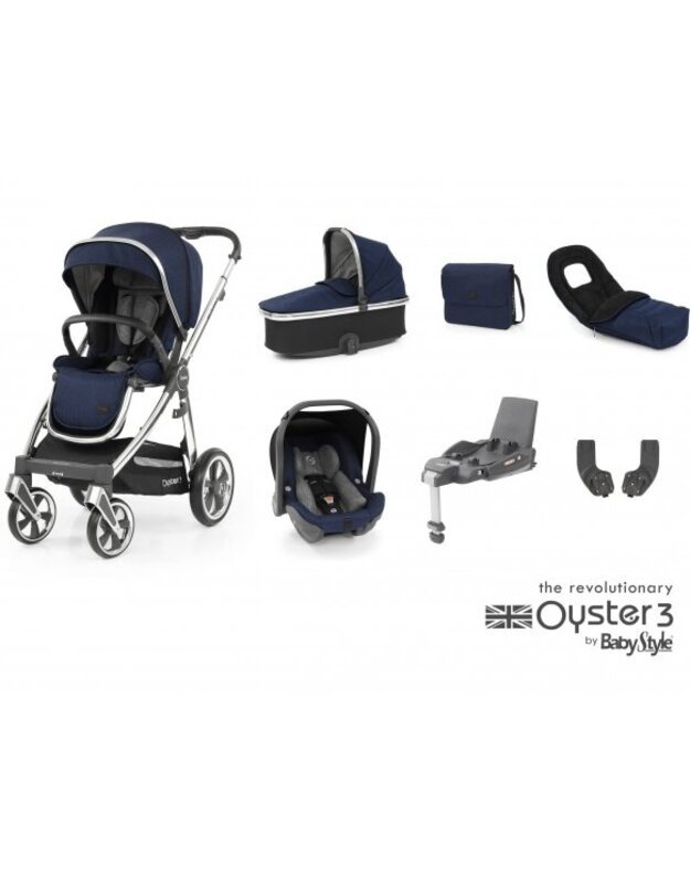 OYSTER 3 STROLLER SET 7IN1 RICH NAVY/MIRROR