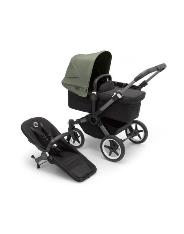 Universalus vežimėlis Bugaboo Donkey 5 Mono 2in1 Graphite/Midnight Black/Forest Green