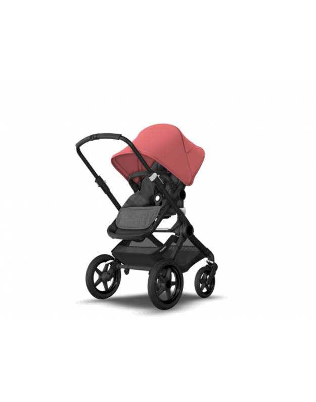 Universalus vežimėlio komplektas 2in1 Bugaboo Fox 3 Sunrise red/ grey melange/ black važiuoklė