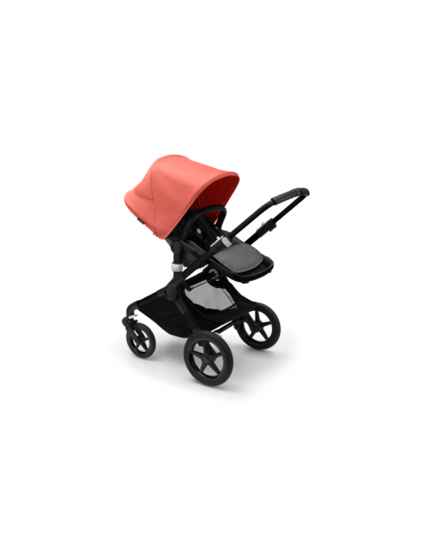 Universalus vežimėlio komplektas 2in1 Bugaboo Fox 3 Sunrise red/ grey melange/ black važiuoklė