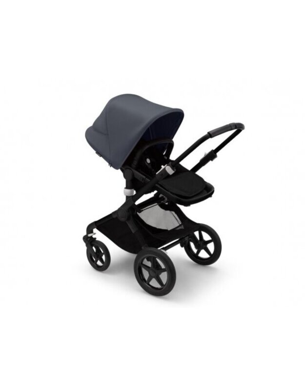 Universalus vežimėlio komplektas 2in1 Bugaboo Fox 3 Stormy blue/midnight black/black važiuoklė