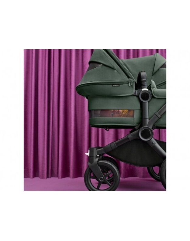 Universalus vežimėlis dvynukams Bugaboo Donkey 5 TWIN - Black/Forest Green/Forest Green