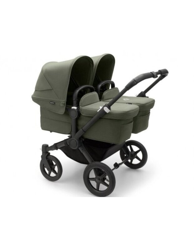 Universalus vežimėlis dvynukams Bugaboo Donkey 5 TWIN - Black/Forest Green/Forest Green