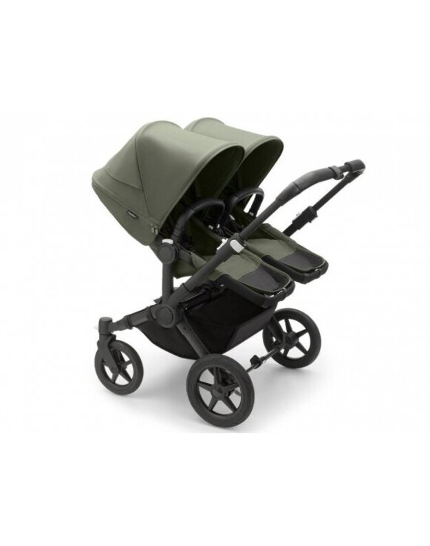 Universalus vežimėlis dvynukams Bugaboo Donkey 5 TWIN - Black/Forest Green/Forest Green