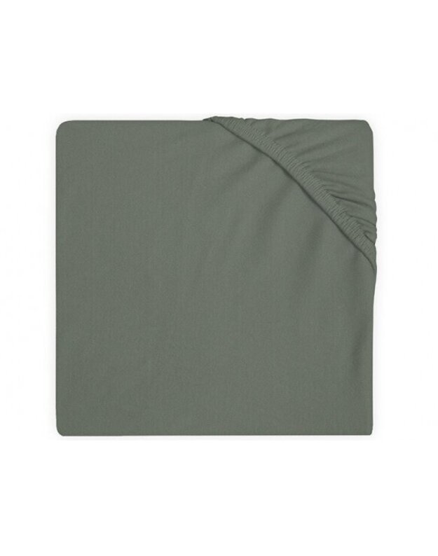 Jollein trikotažinė paklodė su guma Jersey Ash Green 40x80