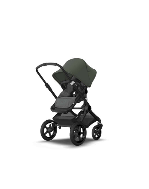 Universalus vežimėlio komplektas 2in1 Bugaboo Fox 3 Forest green/grey melange/black važiuoklė