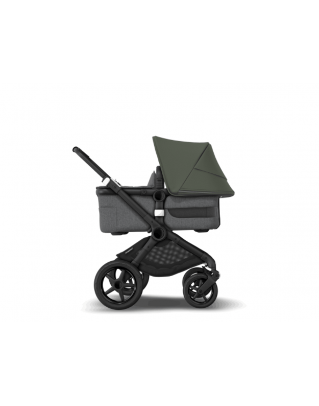 Universalus vežimėlio komplektas 2in1 Bugaboo Fox 3 Forest green/grey melange/black važiuoklė