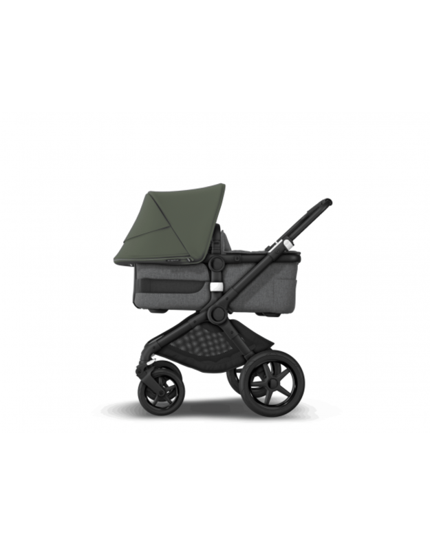 Universalus vežimėlio komplektas 2in1 Bugaboo Fox 3 Forest green/grey melange/black važiuoklė