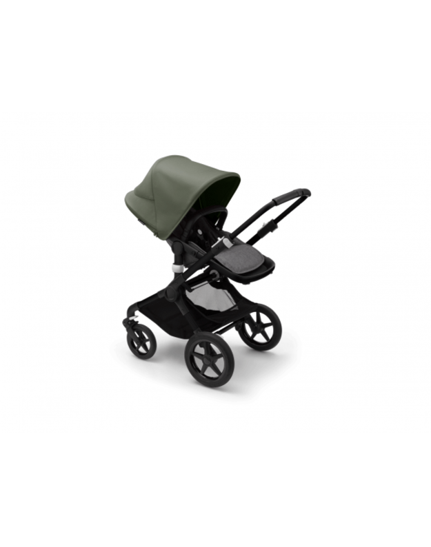 Universalus vežimėlio komplektas 2in1 Bugaboo Fox 3 Forest green/grey melange/black važiuoklė