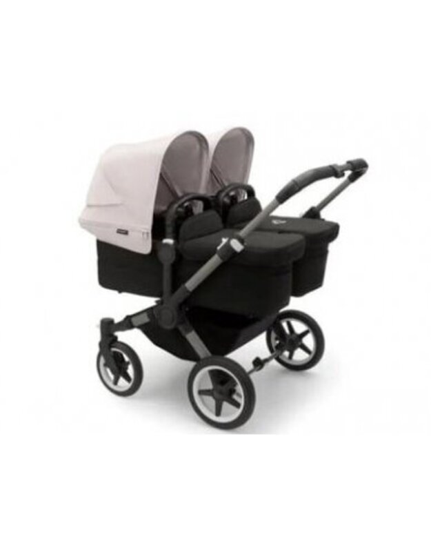 Universalus vežimėlis dvynukams Bugaboo Donkey 5 TWIN - Graphite/Midnight Black/Misty White