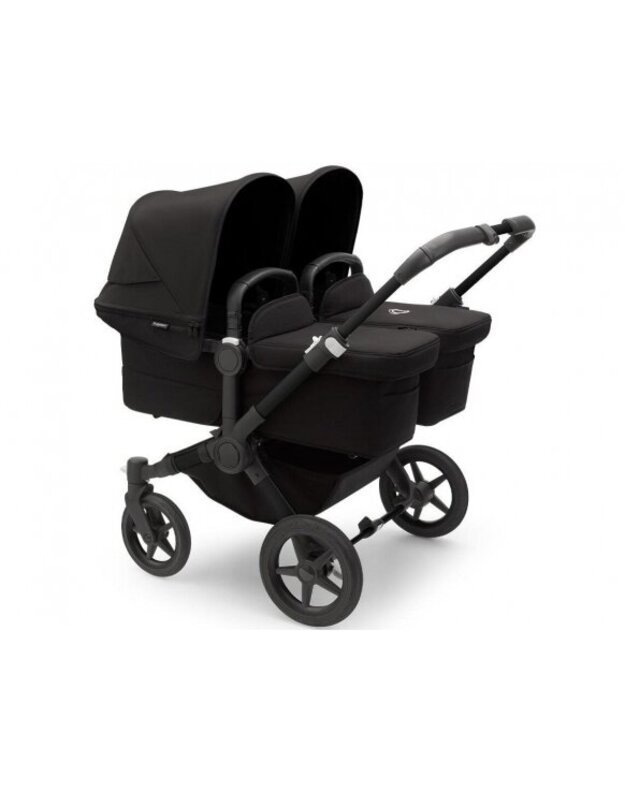 Universalus vežimėlis dvynukams Bugaboo Donkey 5 TWIN - Black/Midnight Black/Midnight Black