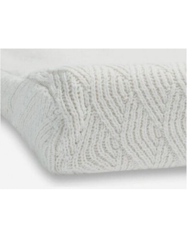  Jollein vystymo lentos užvalkas River Knit 50x70cm White cream