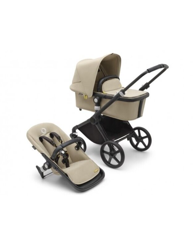 Universalus vežimėlis Bugaboo Fox Cub 2in1 Desert beige/Desert beige/black frame