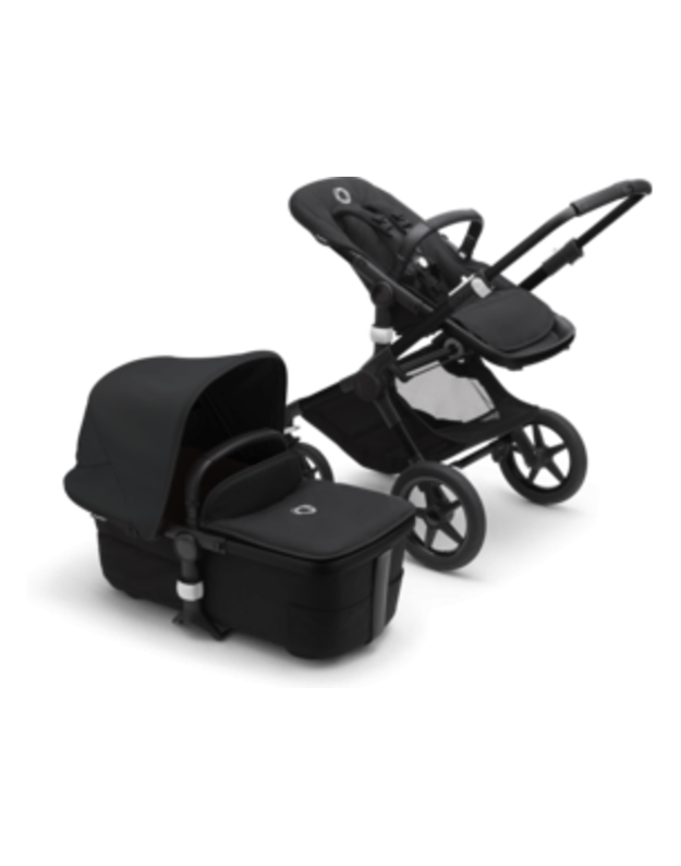  Universalus vežimėlio komplektas 2in1 Bugaboo Fox 3 Midnight black/midnight black/black važiuoklė