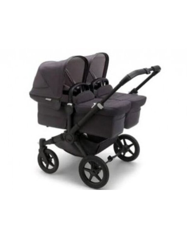 Universalus vežimėlis dvynukams Bugaboo Donkey 5 TWIN - Premium collection Black/Washed Black/Black