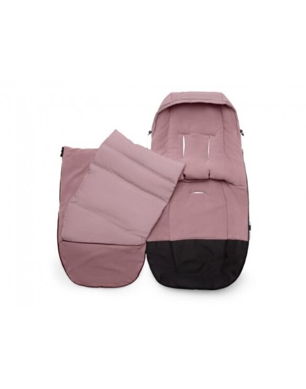 Bugaboo vežimėliams skirtas pūkinis žiemos vokelis, mova Performance Dune Pink